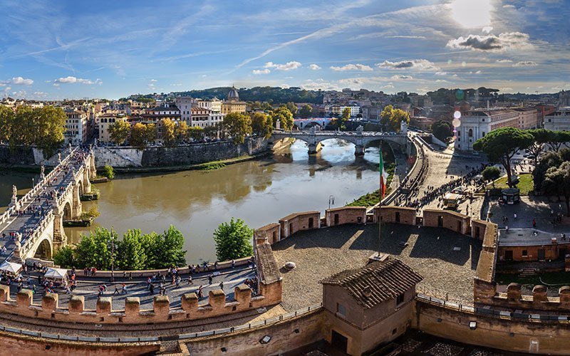 Panoramic view from Castel Sant'Angelo